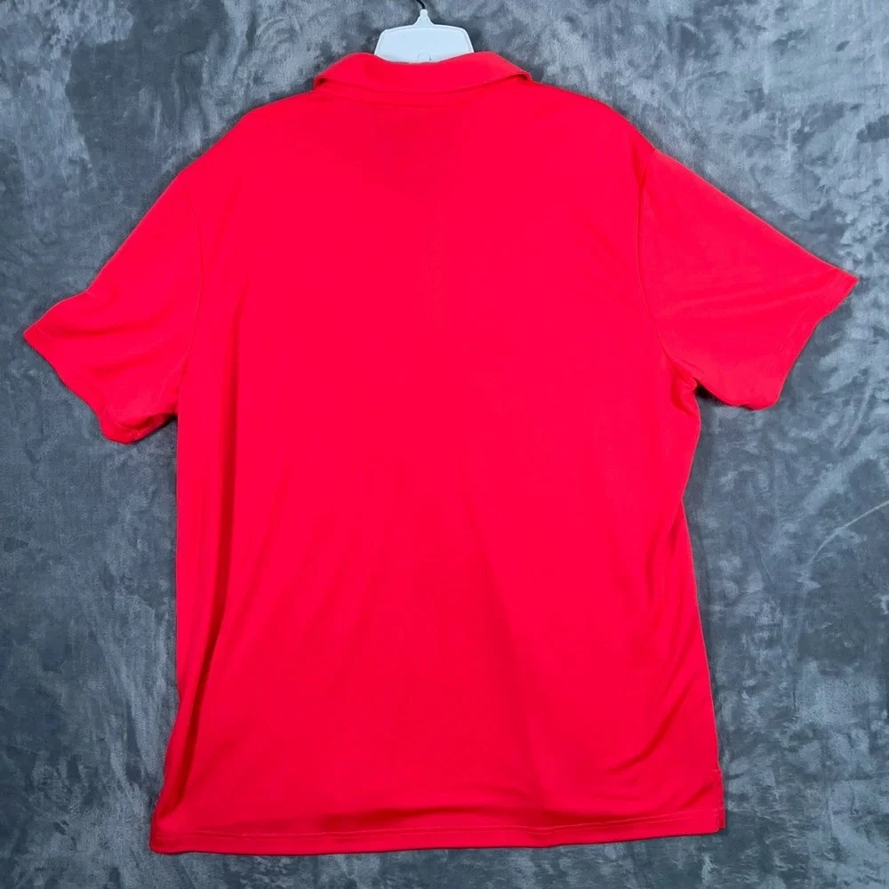 Adidas ADV Novely Golf Polo Shirt Mens 2XL New Pink Red UPF 50 Stretch